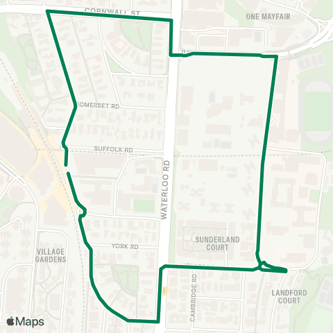 Green Minibus Services Kowloon Tong (Suffolk Rd) Public Transport Interchange - Hong Kong Baptist Univ (Circular) (Supplementary Service Route) map