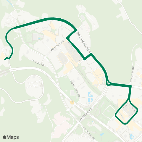 Green Minibus Services Hang Hau - Hong Sing map