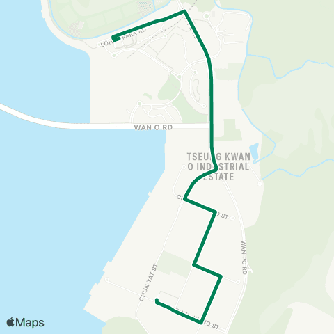 Green Minibus Services Lohas Pk Sta Public Transport Interchange - Tseung Kwan O Industrial Estate map