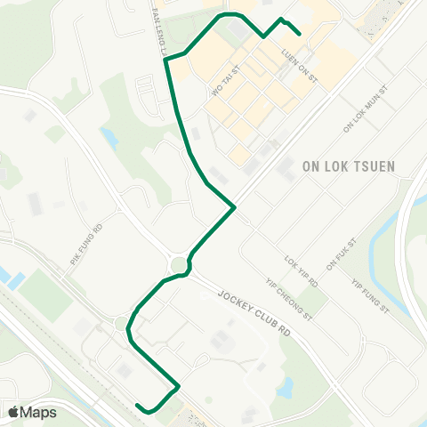Green Minibus Services Fanling Sta - Wo Mun St Public Light Bus Terminus map