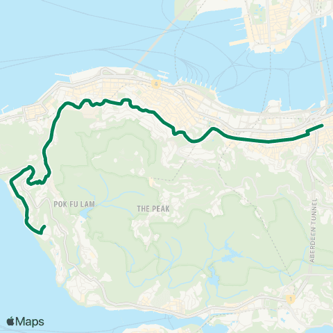 Green Minibus Services Causeway Bay (Jaffe Rd) - Cyberport Public Transport Interchange map