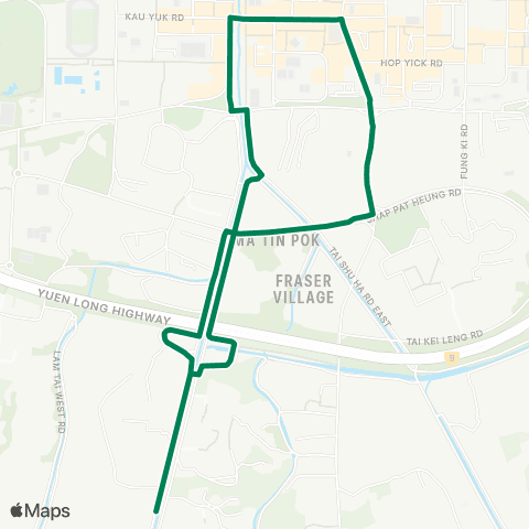 Green Minibus Services Kung Um Rd (Near Muk Kiu Tau) - Yuen Long (Kau Yuk Rd) (Circular) map