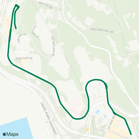 Green Minibus Services Lai Kong Street - Mei Foo Sta (Circular) map