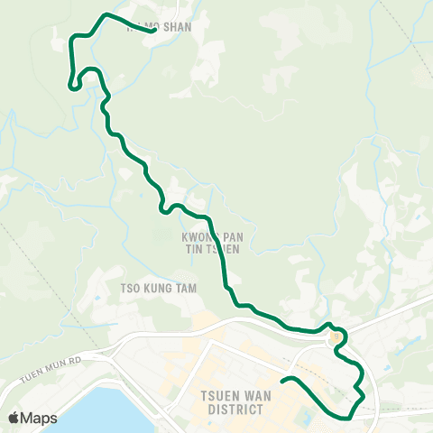 Green Minibus Services Tsuen Wan (Chuen Lung St) - Chuen Lung map