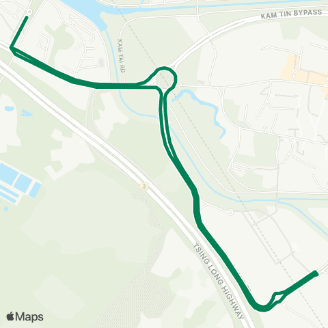 Green Minibus Services Yuen Long (Fung Cheung Rd) - Kam Sheung Rd Sta (Circular) map