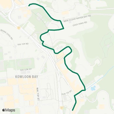 Green Minibus Services Ngau Tau Kok (On Wah Street) - Ping Shek map