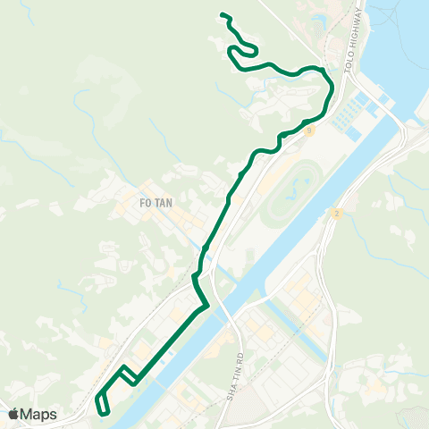 Green Minibus Services Lai Ping Rd - Sha Tin (Pak Hok Ting St) (Circular) map