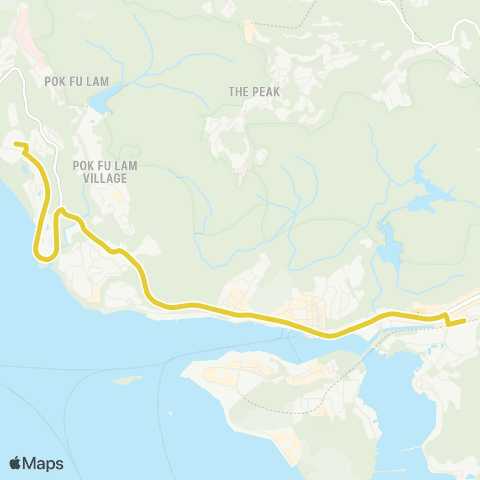 Citybus Cyberport - Wong Chuk Hang Station map