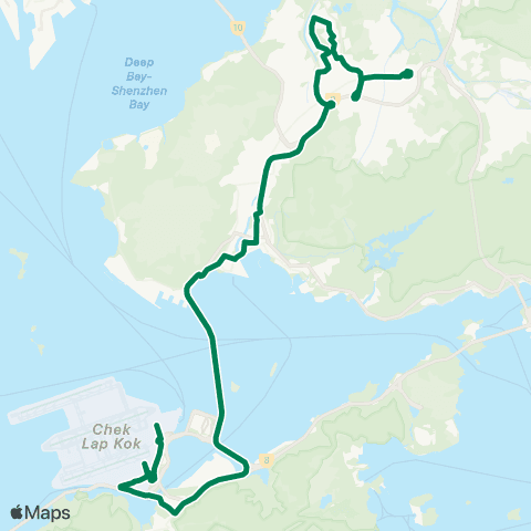 Kowloon Motor Bus Yuen Long Sta - Airport (Cheong Tat Rd) map