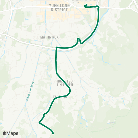 Kowloon Motor Bus Yoho Mall (Yuen Long) - Tai Tong map