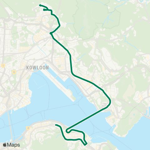 Kowloon Motor Bus Tsz Wan Shan (N) - N Point (Healthy Village) map