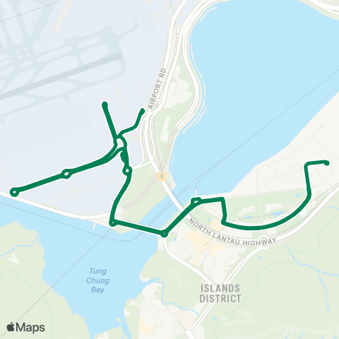 Kowloon Motor Bus Ying Tung Estate - Airport (Cargo and Catering Area) map