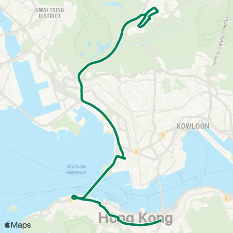 Kowloon Motor Bus Tin Sam Village - Wan Chai map