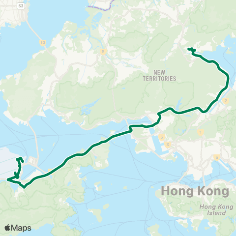 Kowloon Motor Bus Tai Po Tau - Skycity map