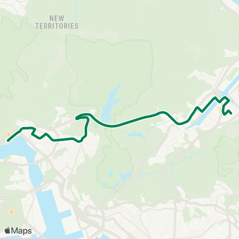 Kowloon Motor Bus Yu Chui Court - Tsuen Wan (Bayview Garden) map