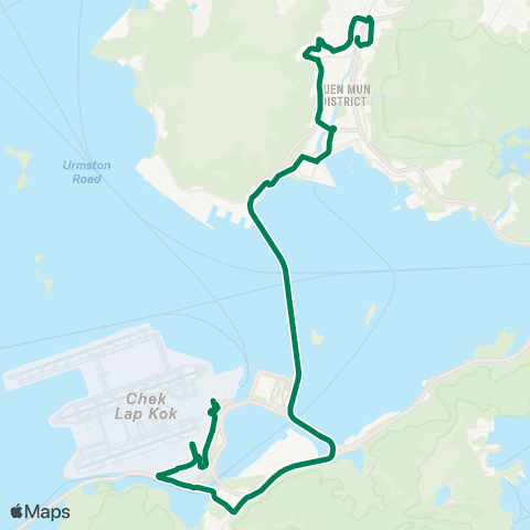 Kowloon Motor Bus Siu Hong Sta (S) - Airport (Ground TC) map