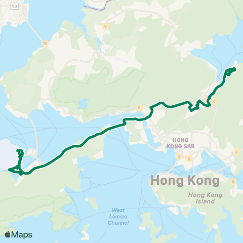 Kowloon Motor Bus Yiu On - Tung Chung Station map