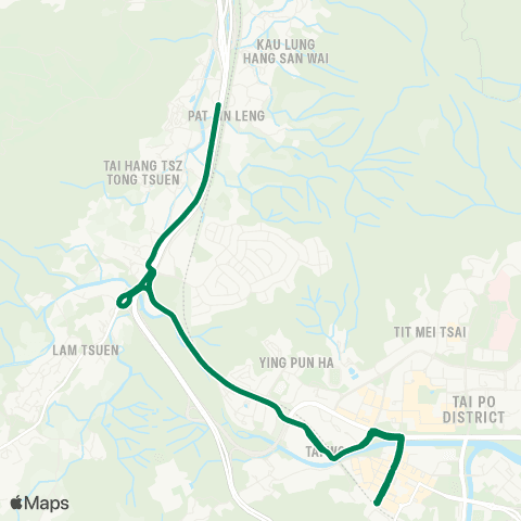 Green Minibus Nt - 25b map