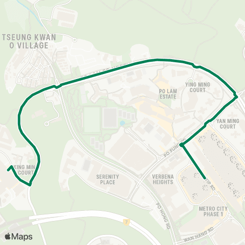 Green Minibus Nt - 17m map