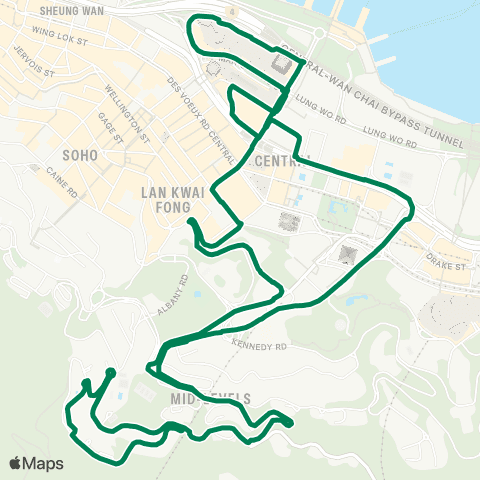 Green Minibus Hki - 2 map