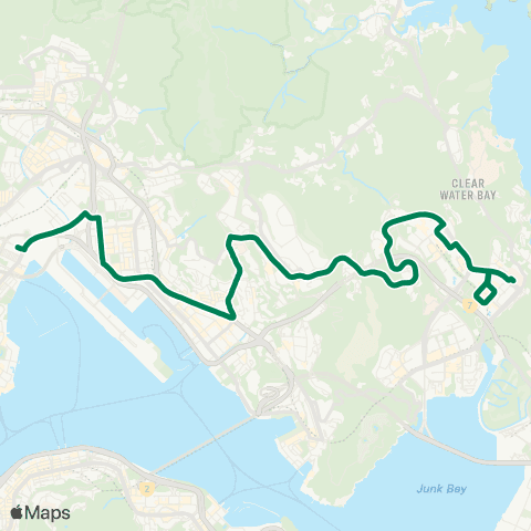 Kowloon Motor Bus Kai Tak Sports Pk - Hang Hau (N) (Tseung Kwan O Hosp) map