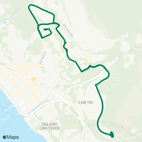 Green Minibus Kln - 76a map