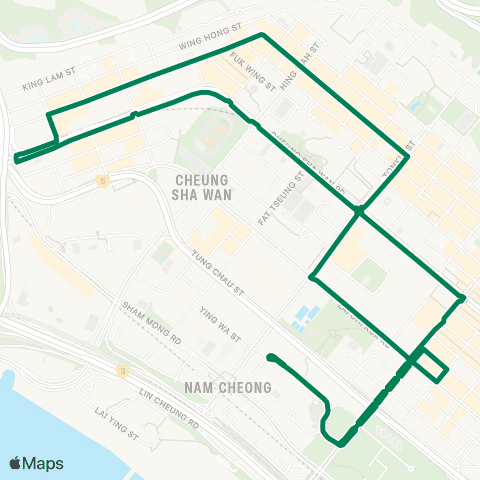 Green Minibus Kln - 75 map