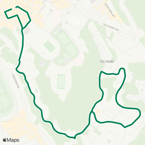 Green Minibus Hki - 14m map