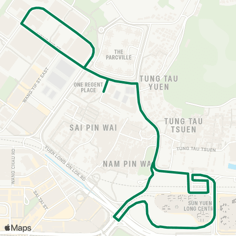 Green Minibus Nt - 611b map