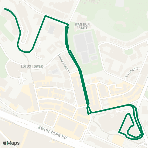 Green Minibus Kln - 36a map