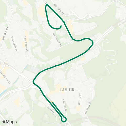 Green Minibus Kln - 71b map