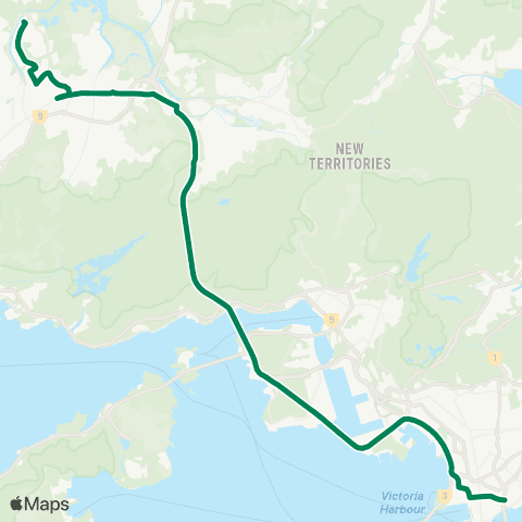 Kowloon Motor Bus Hong Kong Coliseum - Tin Heng Estate map