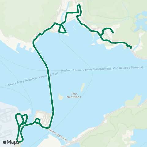 Kowloon Motor Bus Tuen Mun Rd Bbi - Airport (Ground TC) map