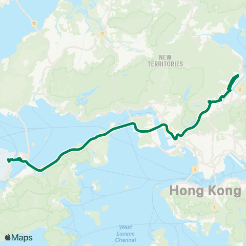 Kowloon Motor Bus Fo Tan (Royal Ascot) - Airport (Ground TC) map