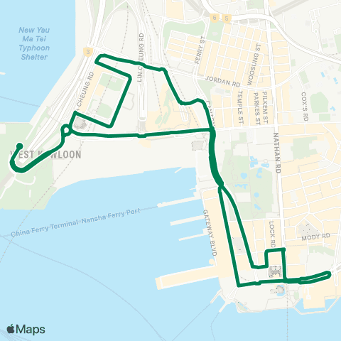Green Minibus Kln - 77m map