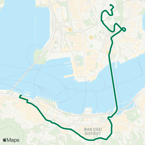 Kowloon Motor Bus Ho Man Tin - Central (Macao Ferry) map