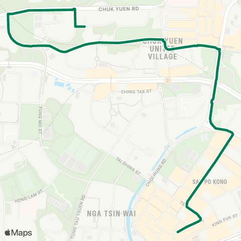 Green Minibus Kln - 52 map