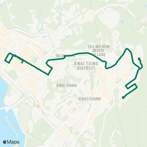 Green Minibus Nt - 86a map