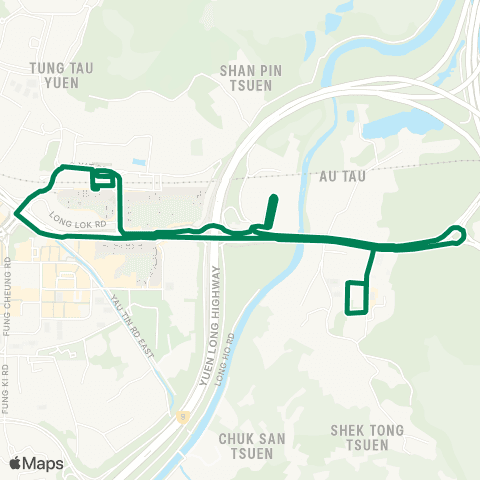 Green Minibus Nt - 609b map