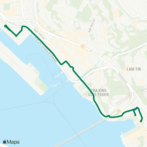 Green Minibus Kln - 90a map