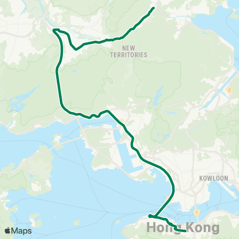 Kowloon Motor Bus Lam Kam Road - Wan Chai map