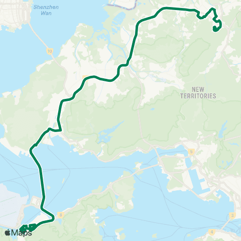 Kowloon Motor Bus Fanling (Wah Ming) - Tung Chung Pier map