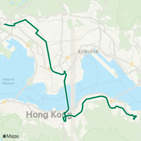 Kowloon Motor Bus Mei Foo - Shau Kei Wan map