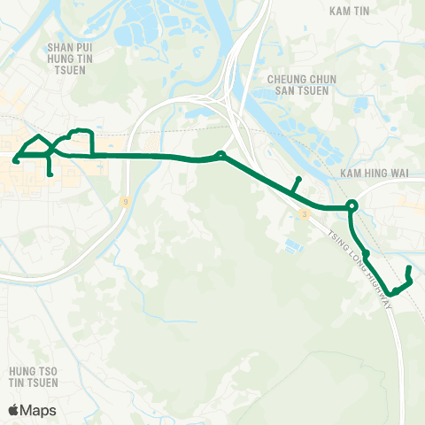 Green Minibus Nt - 601c map