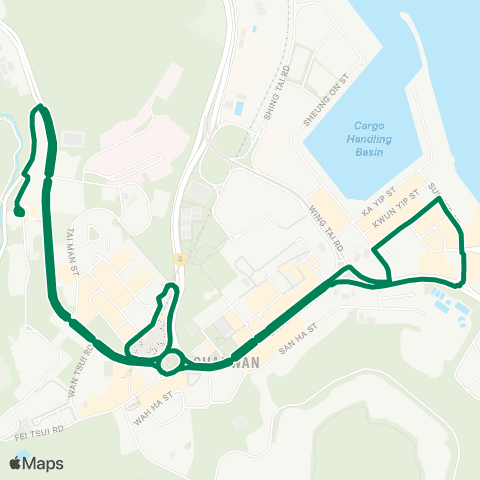 Green Minibus Hki - 20m map