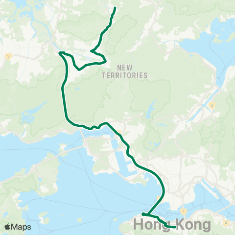Kowloon Motor Bus Fan Kam Road - Wan Chai map