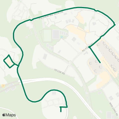 Green Minibus Nt - 15m map