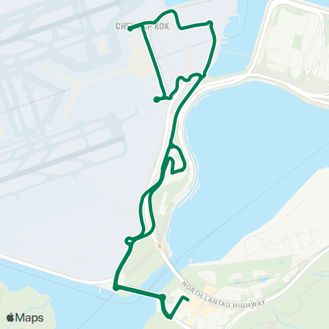Kowloon Motor Bus Tung Chung Station - Airport (Circular) map