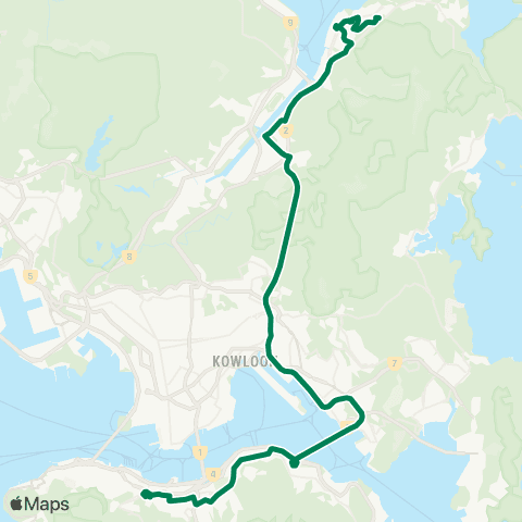 Kowloon Motor Bus Lee On - Admiralty Station (East) map
