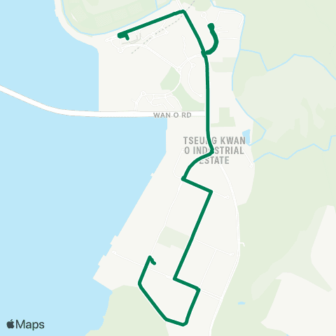 Green Minibus Nt - 112m map